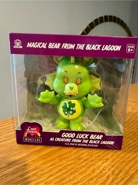 Care Bears Monsters Good Luck Bear as Creature from Black Lagoon Bobble Head NWT